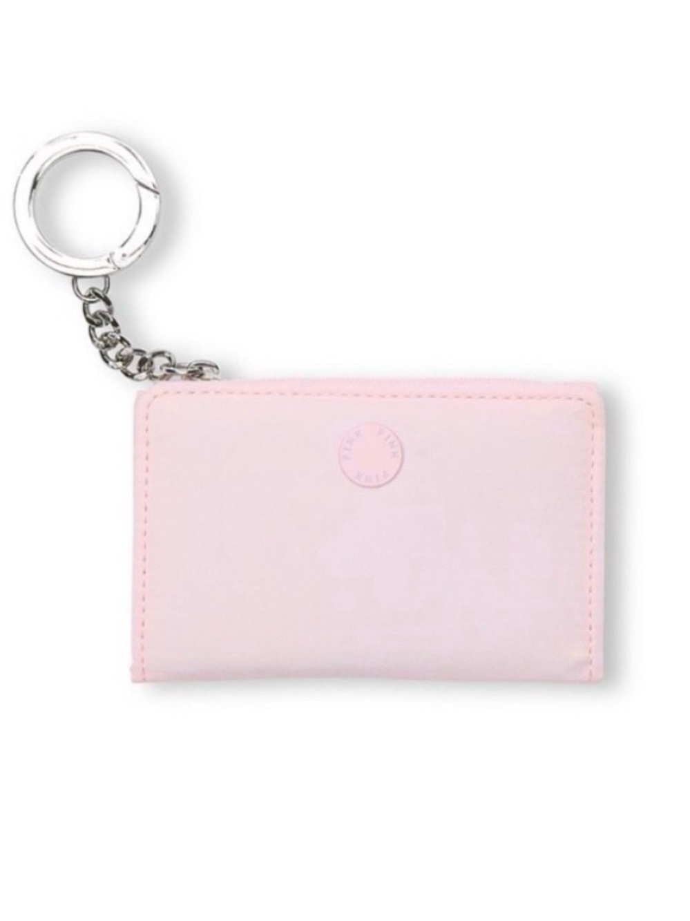 PINK Victoria's Secret Zip Card Holder Keychain NWT